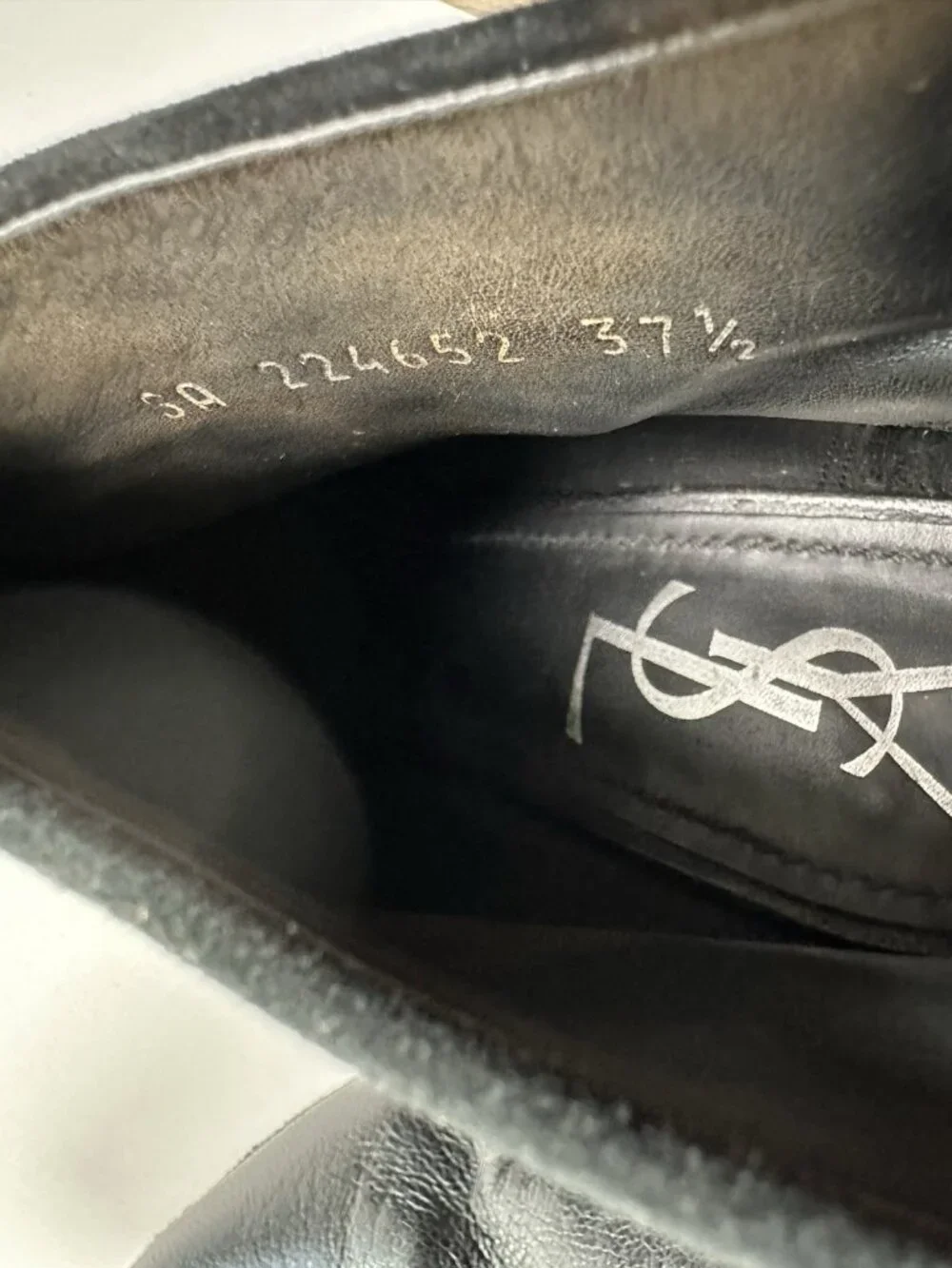 Yves Saint Laurent – YSL Rive Gauche Black Leather & Suede Easy Ankle Boots 7.5
